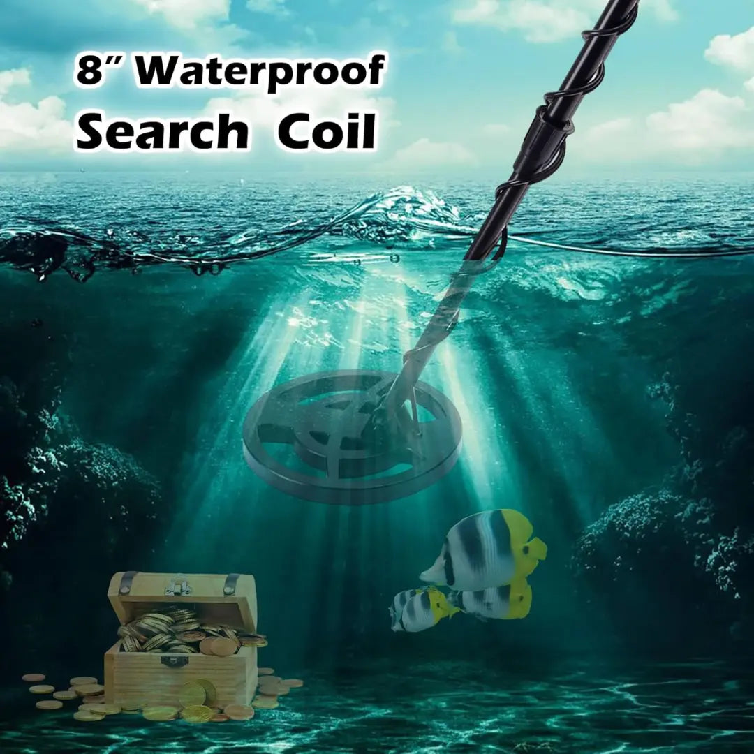 Selvanna Professional Metal Detector GTX7030G 8-Inch for Copper, Iron, and Coins – High-Precision All-Metal Detection