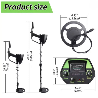 Selvanna Professional Metal Detector GTX7030G 8-Inch for Copper, Iron, and Coins – High-Precision All-Metal Detection