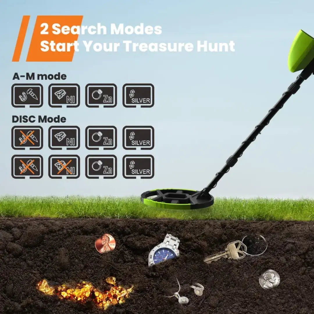 Selvanna Professional Metal Detector GTX7030G 8-Inch for Copper, Iron, and Coins – High-Precision All-Metal Detection