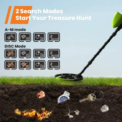 Selvanna Professional Metal Detector GTX7030G 8-Inch for Copper, Iron, and Coins – High-Precision All-Metal Detection